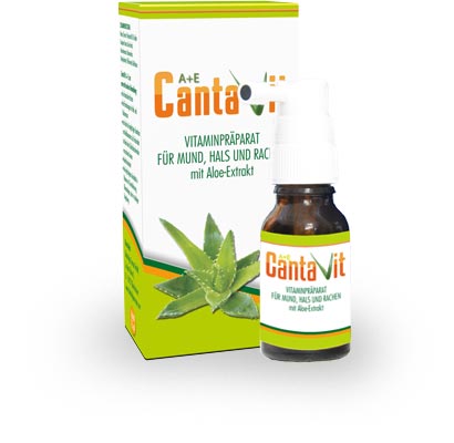 Cantavit A+E Mundspray mit Aloe-Vera-Extrakt und den Vitaminen A und E für Mund, Hals und Rachen